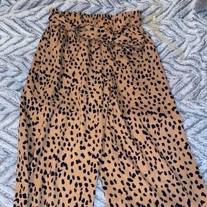 Modern cheetah print boutique style pants